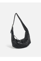 Bolso de bola de masa hervida de gran capacidad Retro negro para mujer, nuevo bolso bandolera de locomotora dulce y genial para Spice Girl, bolso versátil para las axilas - details 13