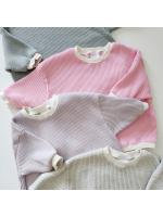 Infantil ins viento escalada ropa bebé de manga larga waffle triángulo pedo ropa mameluco niños y niñas primavera y verano mono - details 1