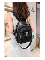 Mochila pequeña de cuero negro para niñas, bolso de hombro pequeño rosa para teléfono móvil, mini mochila informal - details 16