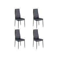 Comedor, Sillas de Comedor Modernas, Asiento Grueso Acolchado, Respaldo Juego Sillas de Cocina (Negro) - details 10