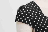 X Vestido acampanado con estampado de lunares y manga cuadrada elegante de verano para mujer - details 37