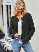 Cárdigan Vintage de punto para mujer, abrigo holgado con botones, a la moda, otoño e invierno, 2023 - details 3