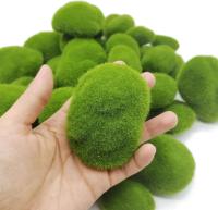 10 piedras de musgo artificiales, planta verde falsa para decoración del hogar, jardín, época - details 1