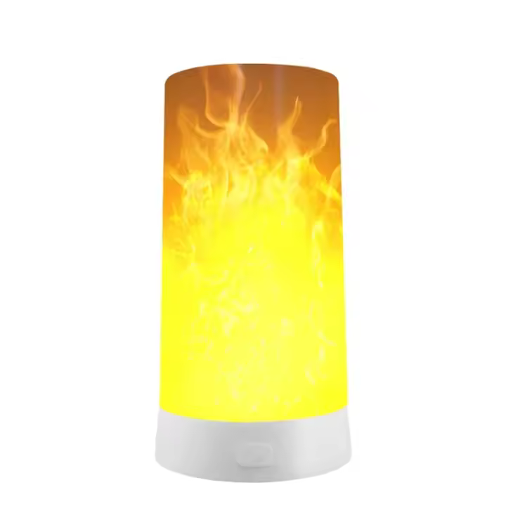 Bombilla de luz LED con efecto de llama, lámpara de Ambiente de llama decorativa parpadeante con carga USB, barra de fiesta de fuego vívido Artificial - 1