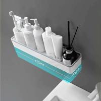 Armario de iluminación para baño, montado en la pared, dispositivo multifuncional no perforado, organizador de soporte para inodoro - details 3