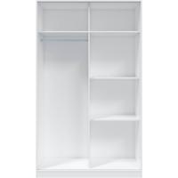 Correderas, Barra de Colgar y Estantes, Armario para Dormitorio, Modelo Top 120, Acabado en Blanco - details 4