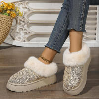 Botines de mujer de felpa cortos de moda con punta redonda Gran venta 2024 - details 17