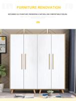 Pegatina de Renovación de Muebles Blanco Puro Autoadhesiva, Impermeable, Decoración de Madera para Escritorio Armario Puerta - details 2