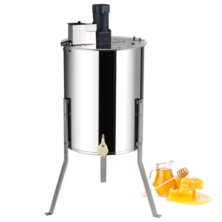 SucceBuy Extractor de Miel Eléctrico, 4/8 Marcos, Equipo de Apicultura de Acero Inoxidable - 1