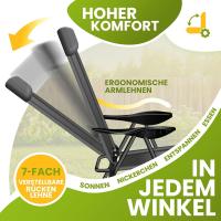 Sillas de Jardín Plegables de Aluminio con Respaldo Alto Ajustable 7 Posiciones, Apoyabrazos Transpirables, Portátiles, Silla de Camping para Jardín y Terraza - details 29