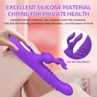 Juguetes sexuales, masturbador femenino, vibrador AV telescópico de conejo, vibrador de punto G de doble choque, vibrador telescópico de pene de simulación femenino - details 5