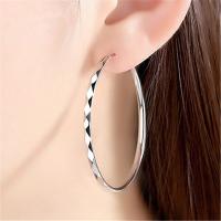 Pendientes de plata de ley  para mujer, aretes grandes con patrón de pez a la moda, regalos de joyería para fiestas - details 6