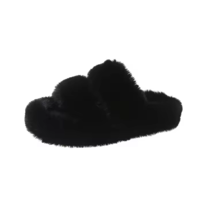 Pantuflas cálidas de lana color caramelo para mujer, plataforma diaria para el hogar, uso diario. - 1