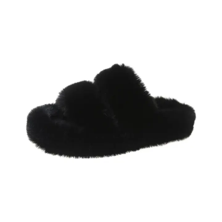 Pantuflas cálidas de lana color caramelo para mujer, plataforma diaria para el hogar, uso diario. - 1