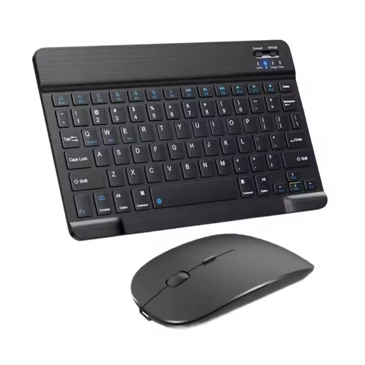 Teclado Inalámbrico Bluetooth Español Francés Azerty Ruso Coreano Para iPad Mac PC Tableta Celular Y Laptop Con Ratón Mini - 1