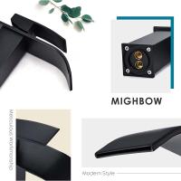 Grifo Moderno de Latón Negro con Boquilla Plana para Fregadero de Baño, Partes de Plomería Tipo de Material: Latón Resistente a H - details 4