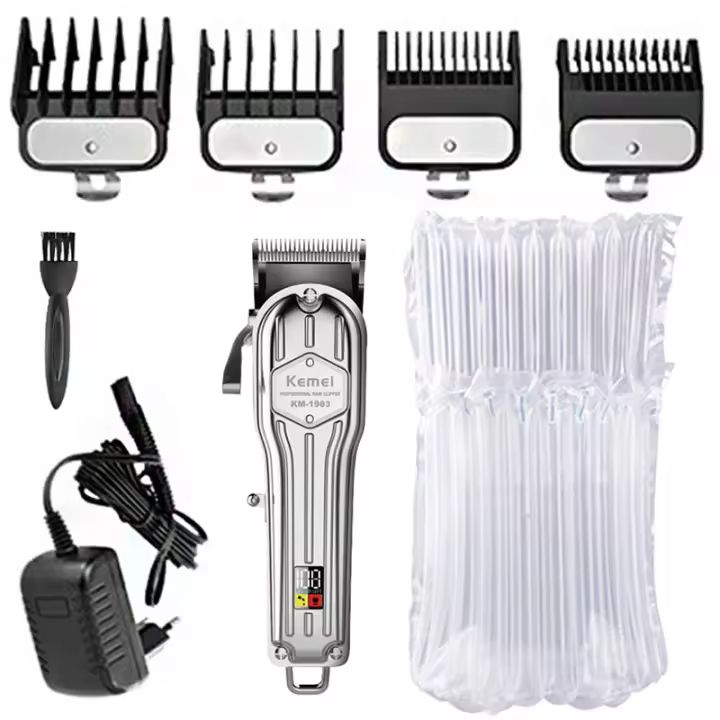 Cortadora de pelo eléctrica ajustable para hombres, máquina de corte de pelo, recargable, completamente de metal, Original - 1