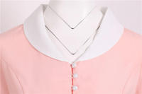 Women summer vintage a line short sleeve solid midi elegant casual party dress - details 31