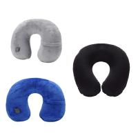 Almohada de viaje en forma de U, portátil inflable para cuello, soporte para columna Cervical, cojín corto de felpa, elementos esenciales para dormir en la oficina, 1 ud. - details 1