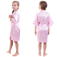 Verano casa simple casual camisón delgada chica V-cuello medio y largo cardigan albornoz pijamas de los niños falda fresca y cómoda - details 14