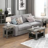 Mesa de Noche Furinno Diseño Francés de Robalo Gris Muebles y Organización - details 6