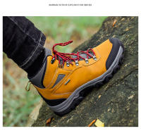 Zapatos de senderismo de cuero de alta calidad para hombre, botas de acampada resistentes al desgaste para exteriores, zapatos de Trekking, zapatillas de caza y escalada - details 24