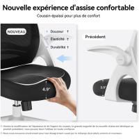 Silla de Oficina Plegable con Apoyabrazos Silla de Oficina Ergonómica de Malla Transpirable - details 2