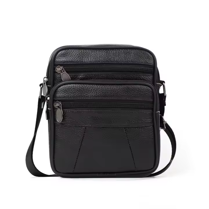 Bolso bandolera pequeño de cuero con estampado simple para teléfono móvil - 1