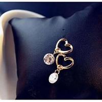 Colgantes de Pendiente de Zirconia Diseño de Corazón de Oro para Mujeres y Niñas - details 4