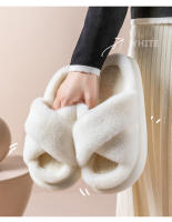Pantuflas De Lujo Para Mujer Invierno Comodidad Casual Plush Talla Grande Zapatillas De Interior Con Plataforma Moda Designer - details 7