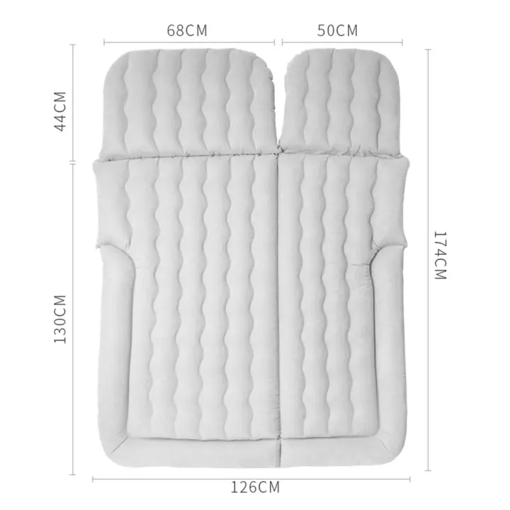 Colchón inflable extraíble con 2 cojines y bomba, colchón de aire para coche SUV, movible, para actividades al aire libre - 1