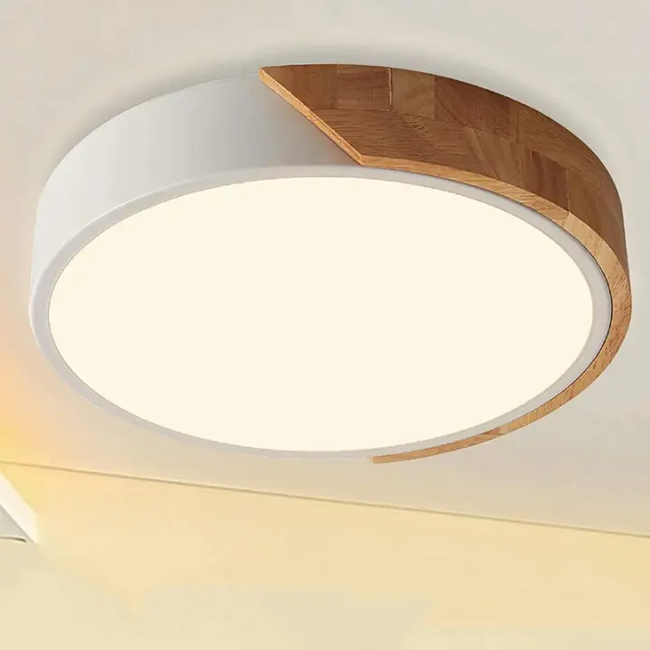 Plafones LED para interiores de madera moderna, 18W, 30cm - 1