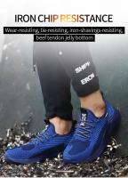 Zapatos de seguridad transpirables para hombre, botas de trabajo con puntera de acero, zapatos de seguridad indestructibles a prueba de pinchazos, zapatillas ligeras y cómodas - details 23