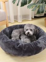 Cama redonda de Donut para perro y gato, cojín lavable, Ultra suave, cálido, para invierno, envío directo - details 6