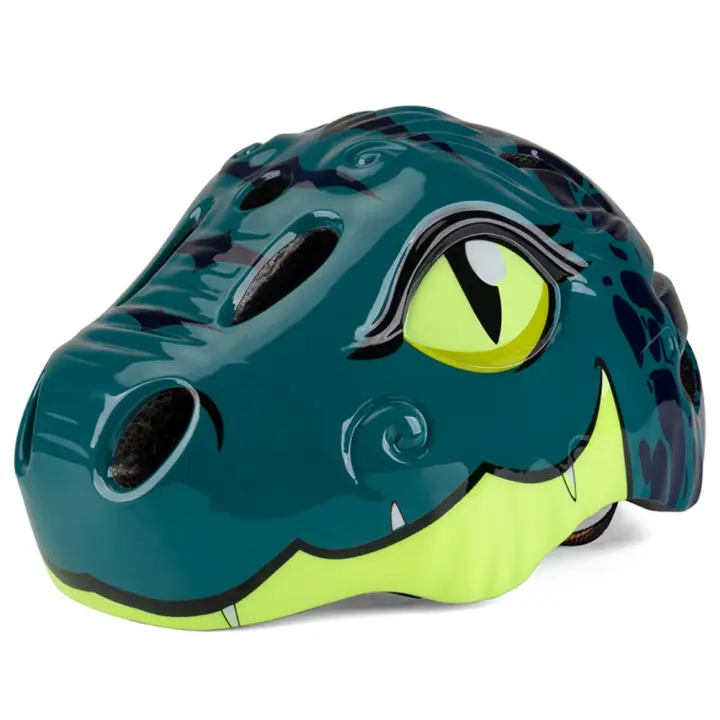 Protección de ciclismo casco de dinosaurio de dibujos animados para niños cascos de dinosaurio ajustables 3D lindos cascos de patinaje geniales deportes al aire libre - 1