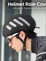 Gorros de bicicleta con cordón, cubierta de lluvia con tira reflectante, a prueba de viento, impermeable, Universal para cascos de ciclismo - details 20