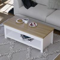 Mesa de café, Madera de ingeniería, Gris, H 40,5 x W 105 x D 47 Cm - details 12