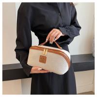 Bolsa con cierre de lona de gran capacidad para cosméticos, estuche organizador de maquillaje portátil para mujer, artículos de tocador de almacenamiento de viaje - details 6