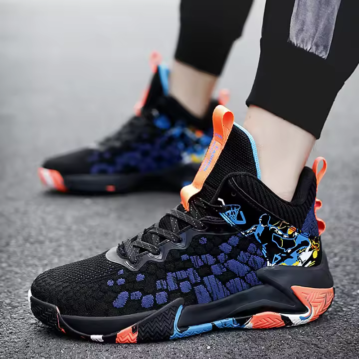 Zapatillas de baloncesto ligeras con plantillas resistentes al desgaste y que absorben los golpes, zapatillas antideslizantes para hombre en verano. - 1