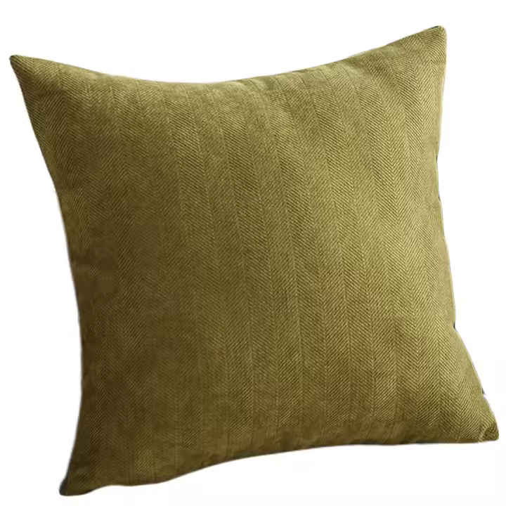 Funda de almohada de algodón suave estilo INS, funda de almohada clásica de 45CM con cremallera, funda de cojín de Color sólido para sala de estar/oficina - 1