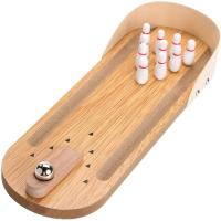 Mini juego de bolos de mesa, tablero de madera, Mini Arcade de escritorio, pequeño palo de tiro - details 0