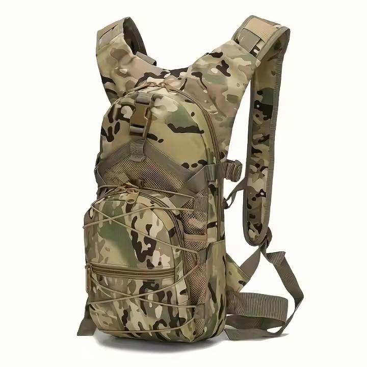 Mochila táctica para bicicleta militar de Oxford de 15 litros Nylon 800D, resistente, versátil para ciclismo, escalada, acampar Bolsillos Molle, correas ajustables, bolsa de equipo de camping - 1