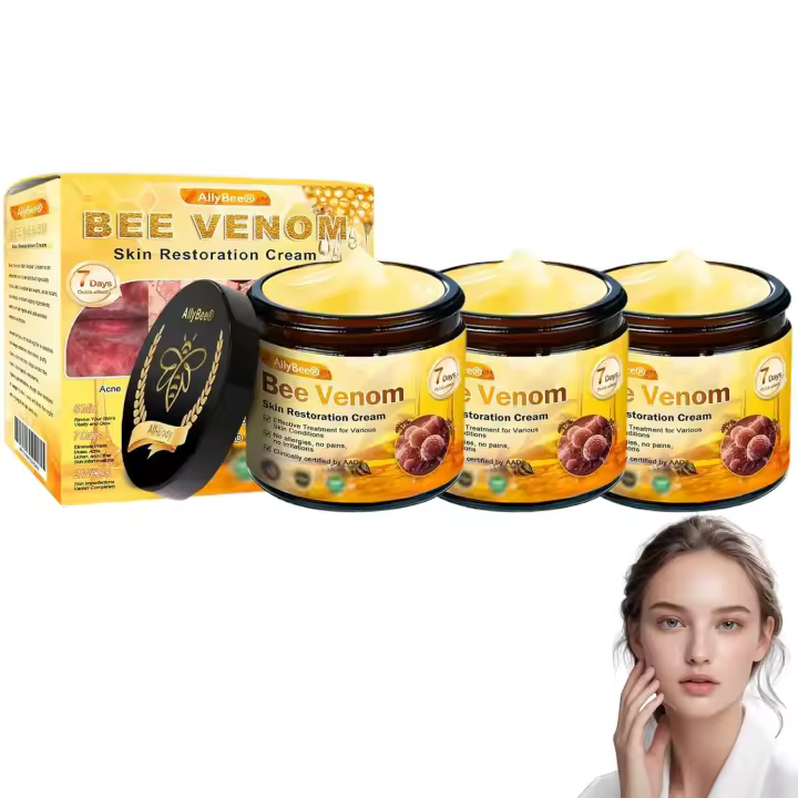 Crema para el tratamiento de la piel de abeja AllyBee, crema restauradora de veneno de abeja, mejora la piel e hidrata profundamente (1 unidad) - 1