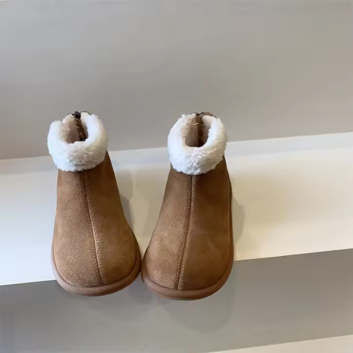 Niñas botas dos botas cortas de algodón bebé zapatos de terciopelo - 1