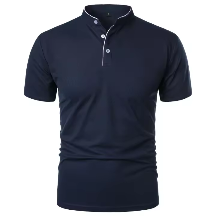Nuevo top de verano de color sólido para hombre, moda popular, manga corta ajustada - 1