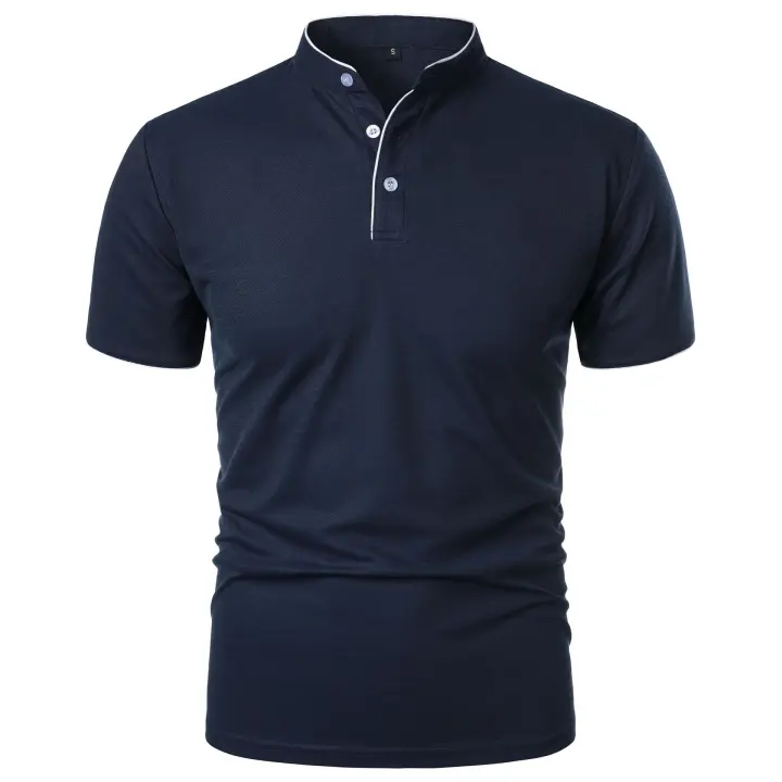 Nuevo top de verano de color sólido para hombre, moda popular, manga corta ajustada - 1