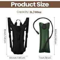 Mochila deportiva de hidratación, bolsa de agua de nailon resistente al agua con vejiga de 3 litros para senderismo, ciclismo y escalada - details 1