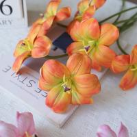 5 piezas de tulipanes artificiales de tacto real, hechos a mano, realistas, ramo de tulipanes de simulación, hermosos tulipanes falsos, decoración de cumpleaños - details 1