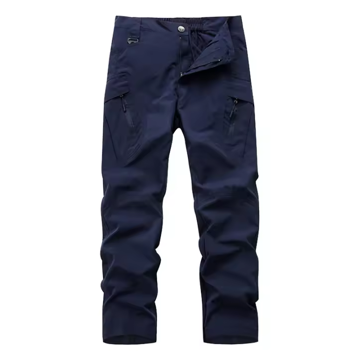 Nuevos pantalones casuales sueltos elásticos de trabajo de pierna recta para hombres 2215 - 1