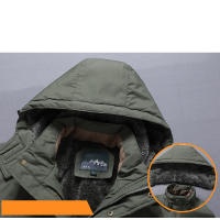 Abrigo de Invierno de Moda para Hombres CHAIFENKO Abrigo de Vellón Grueso con Múltiples Bolsillos - details 6
